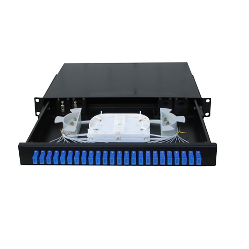 19' Rack-Mounted 24 Port Fiber Optic Patch Panel