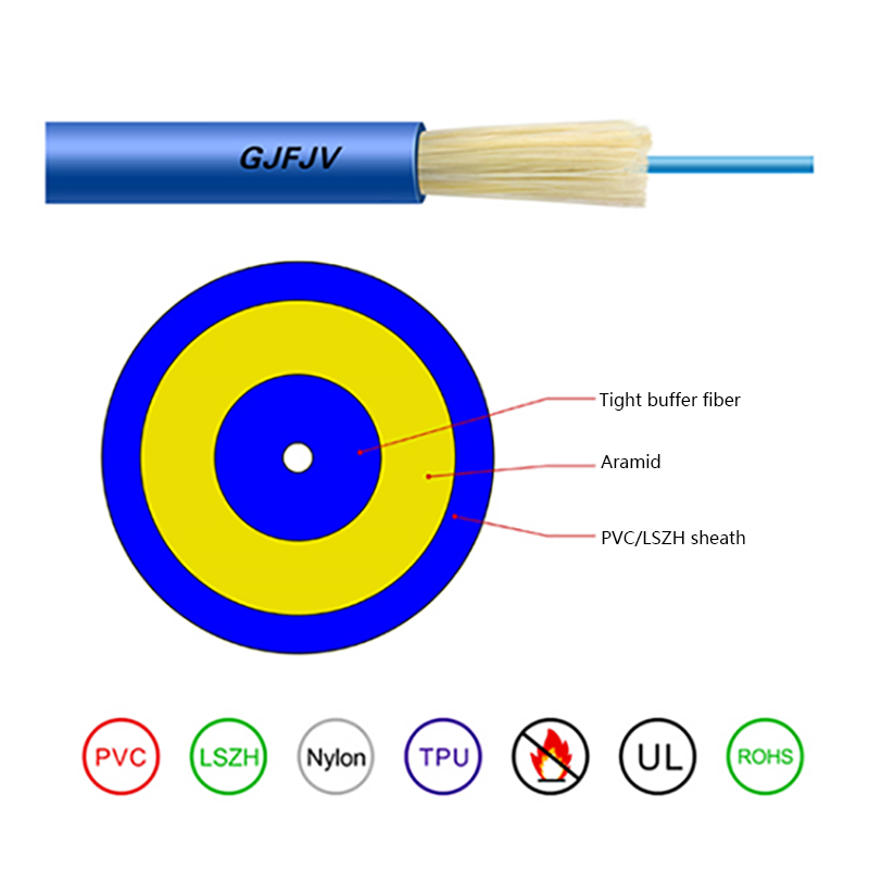 GJFJV Indoor Single Core Jumper Wire Optical Cable